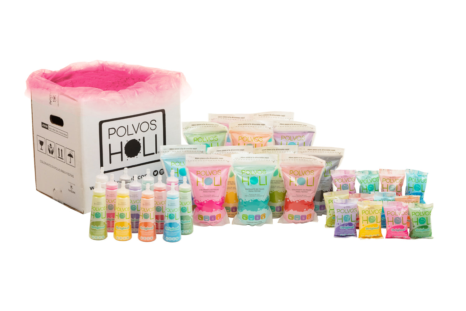 ¿Cuáles son las presentaciones de Polvos Holi?