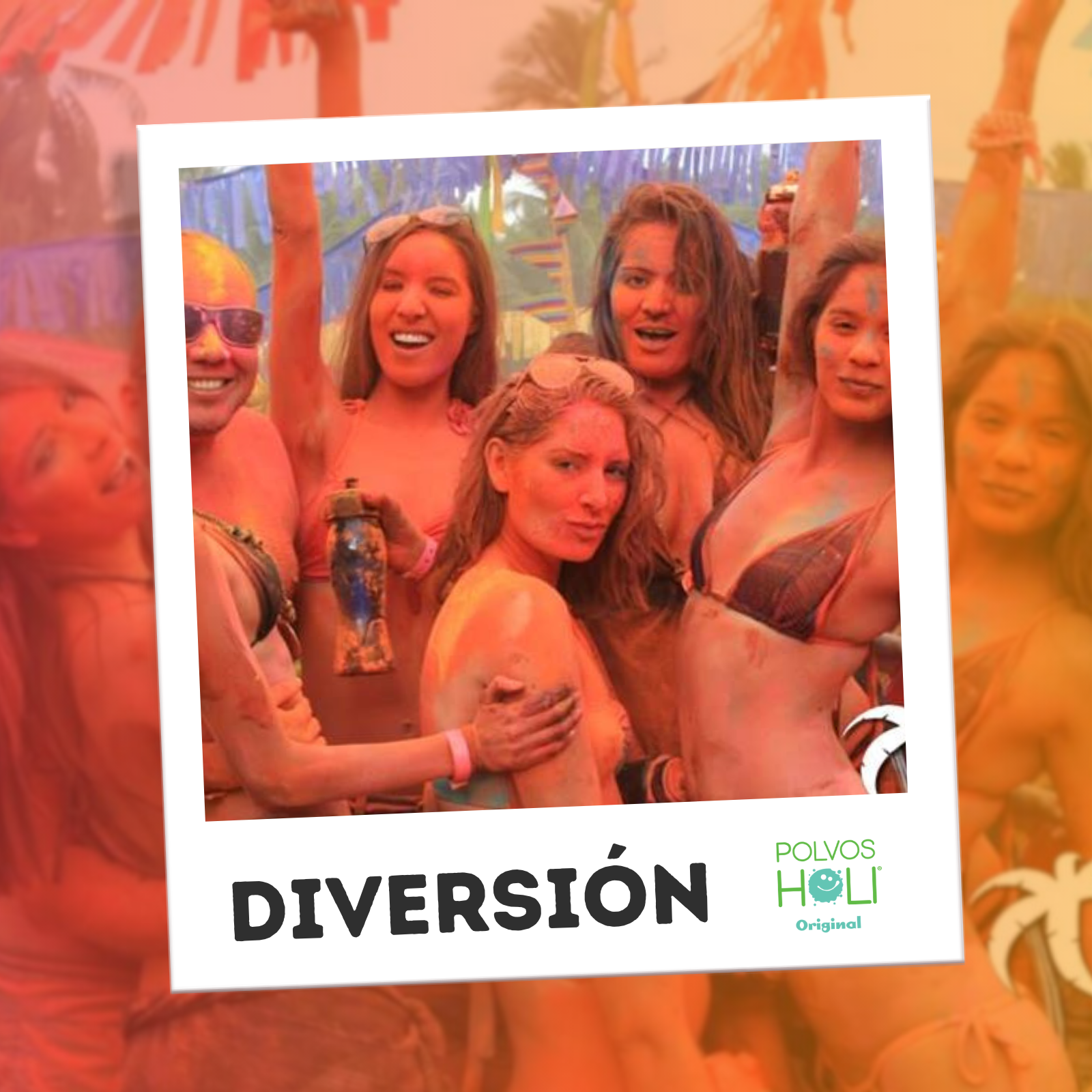 Cubo 25 kg Polvos Holi Original - Rojo