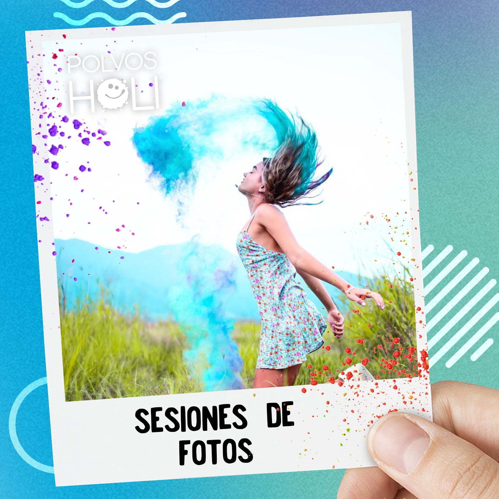 Paquete 5 cubetas de 5 kg Polvos Holi Frutal en 5 colores