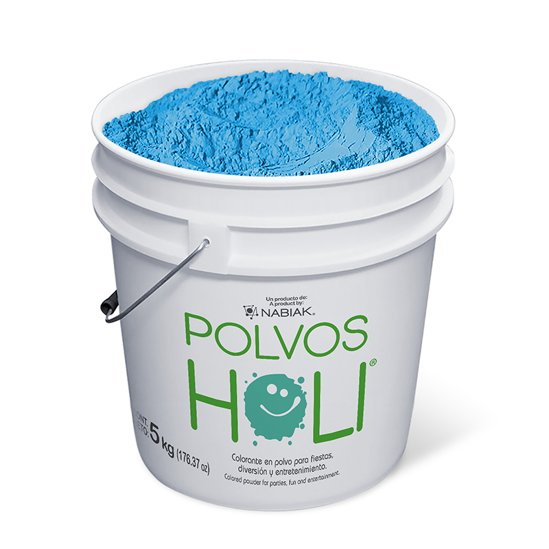 Cubeta de 5 kg Polvos Holi Frutal - Azul Mora