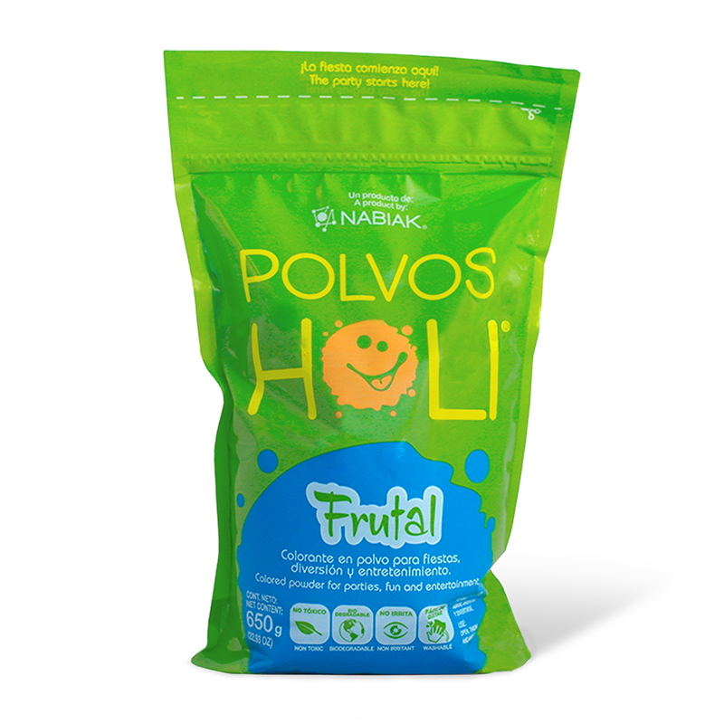 Maxibolsa de 650 g Polvos Holi Frutal - Azul Mora