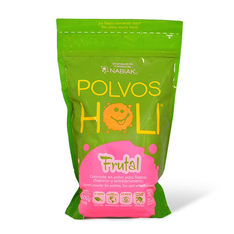 Maxibolsa de 650 g Polvos Holi Frutal - Rosa Fresa