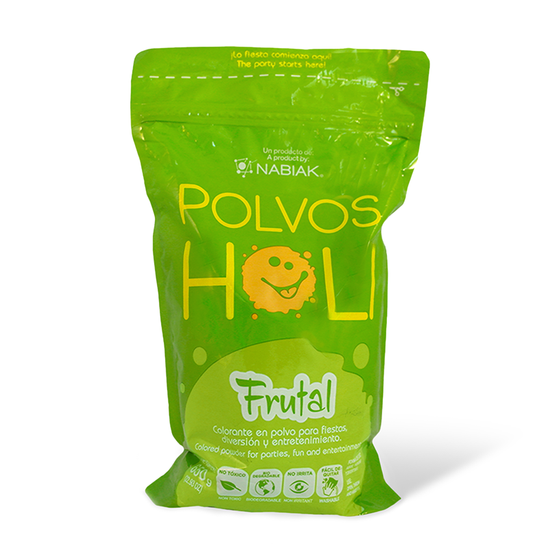 Maxibolsa de 650 g Polvos Holi Frutal - Verde Manzana