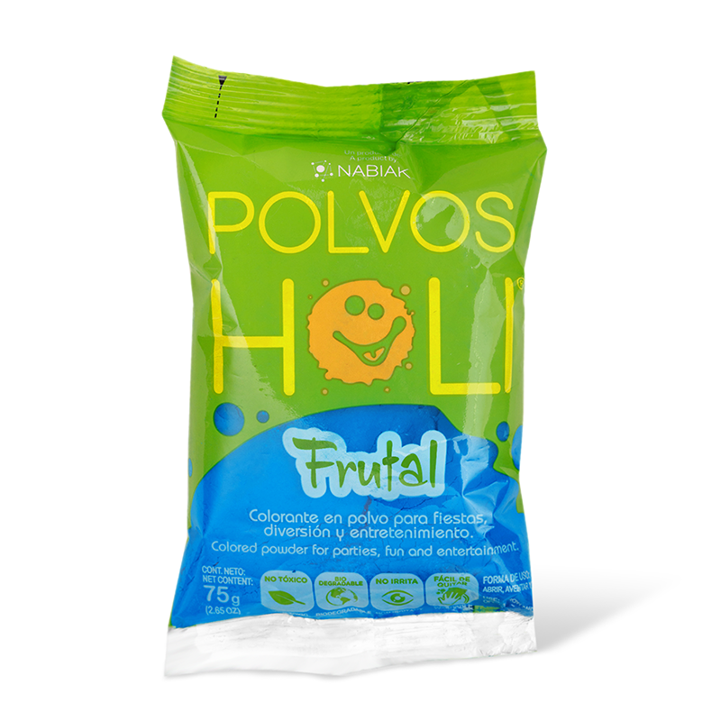 Bolsa individual de 75 g Polvos Holi Frutal - Azul Mora