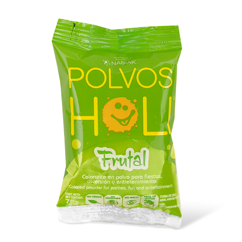 Bolsa individual de 75 g Polvos Holi Frutal - Verde Manzana