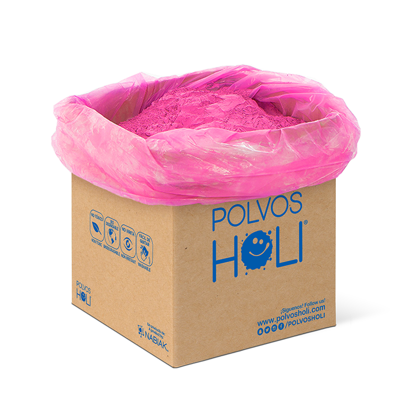 Cubo 25 kg Polvos Holi Original - Fucsia