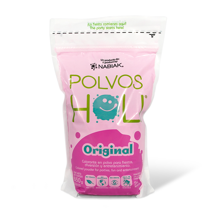 Maxibolsa de 650 g Polvos Holi Original - Fucsia