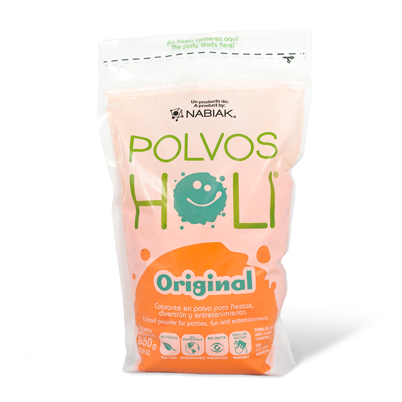 Maxibolsa de 650 g Polvos Holi Original - Naranja