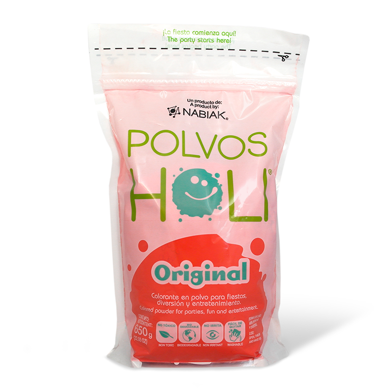 Maxibolsa de 650 g Polvos Holi Original - Rojo