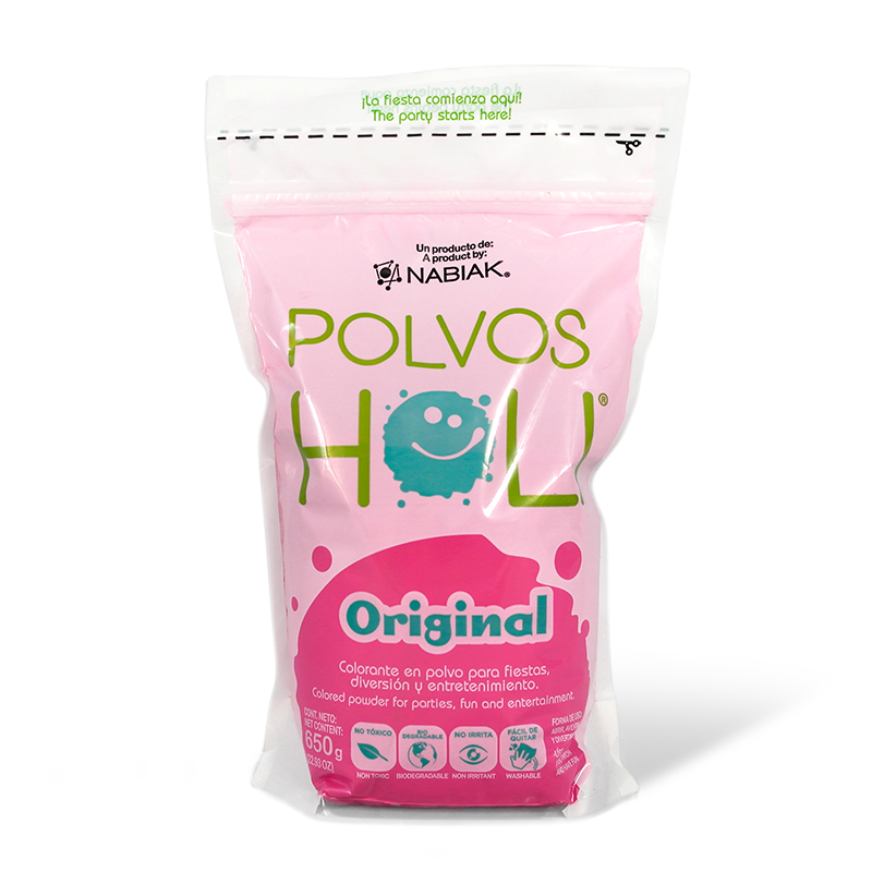 Maxibolsa de 650 g Polvos Holi Original - Rosa