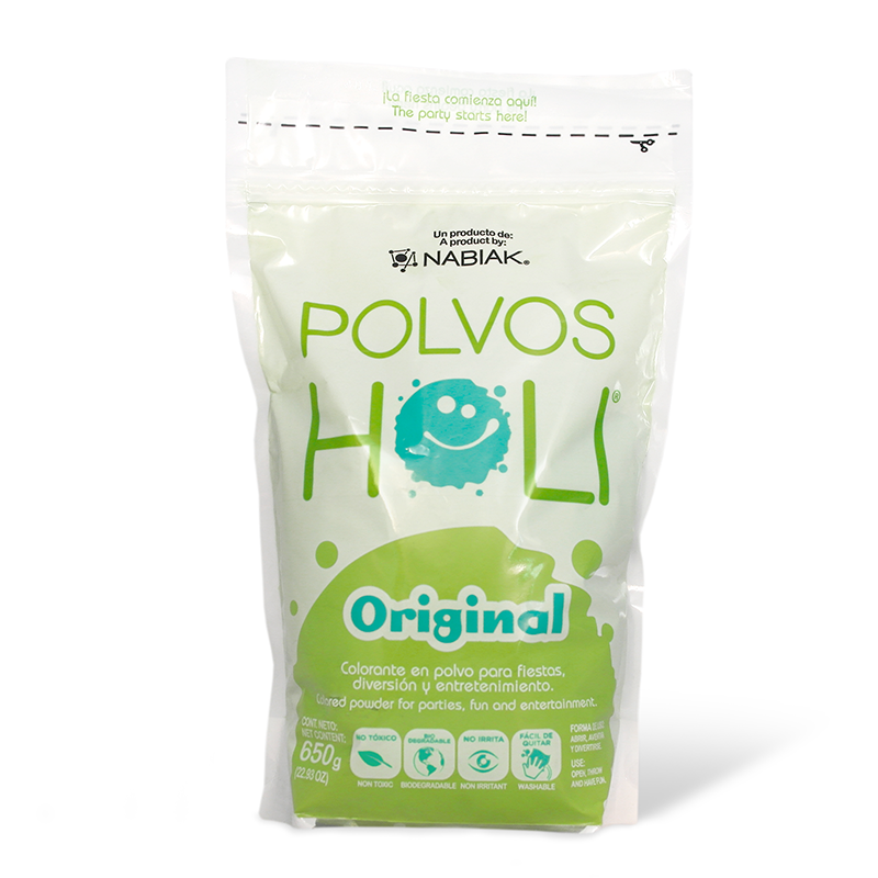 Maxibolsa de 650 g Polvos Holi Original - Verde Brillante