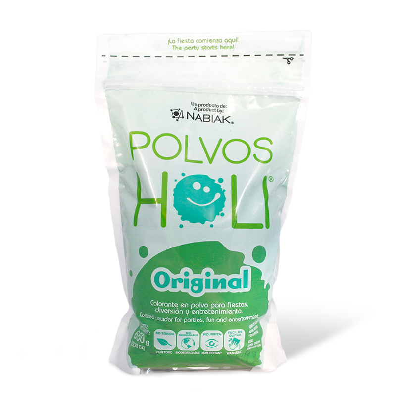 Maxibolsa de 650 g Polvos Holi Original - Verde Esmeralda