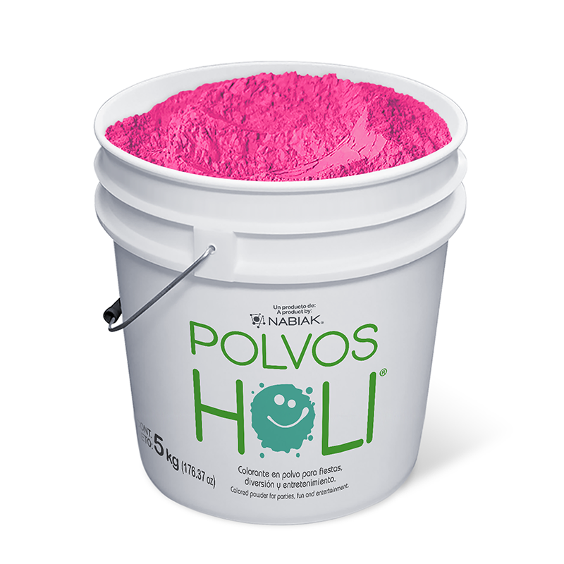 Cubeta de 5 kg Polvos Holi Original - Fucsia