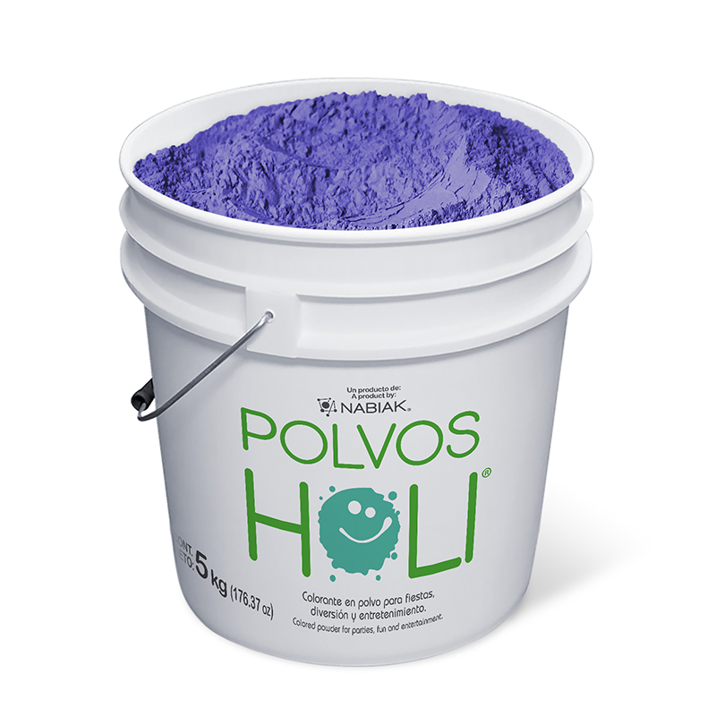 Cubeta de 5 kg Polvos Holi Original - Morado