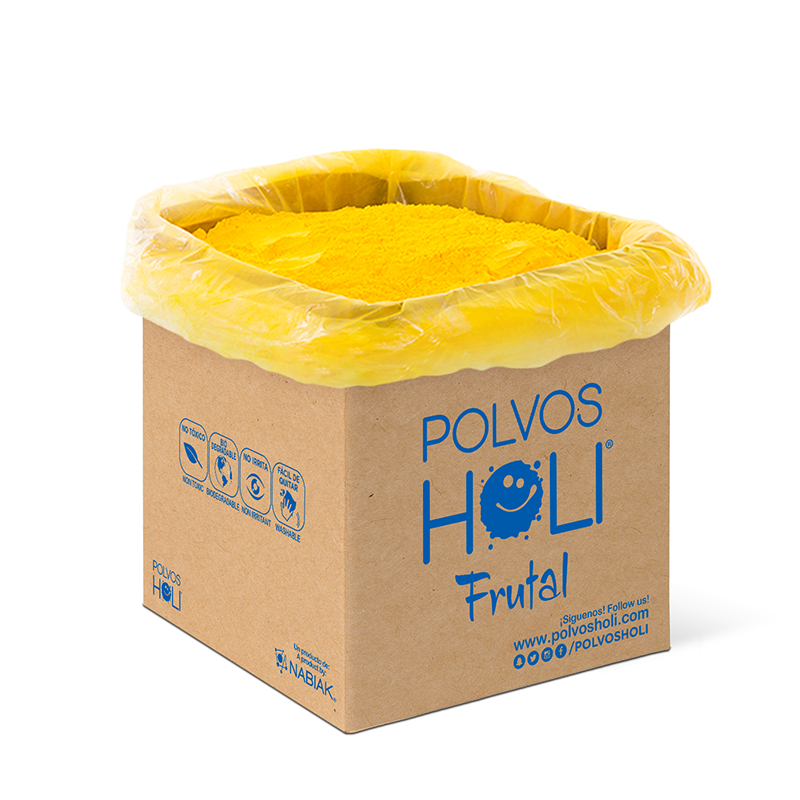 Cubo 25 kg Polvos Holi Frutal - Amarillo Vainilla