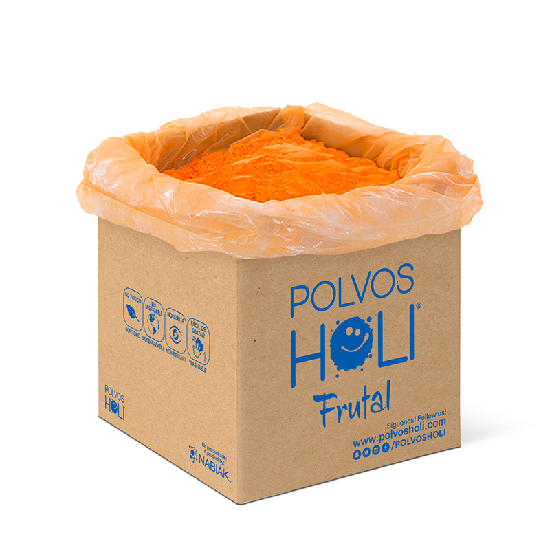 Cubo 25 kg Polvos Holi Frutal - Naranja Durazno