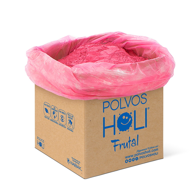 Cubo 25 kg Polvos Holi Frutal - Rosa Fresa