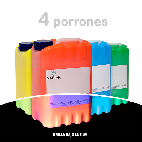 Paquete Mix 4 Porrones Flowy - 5 L cada uno
