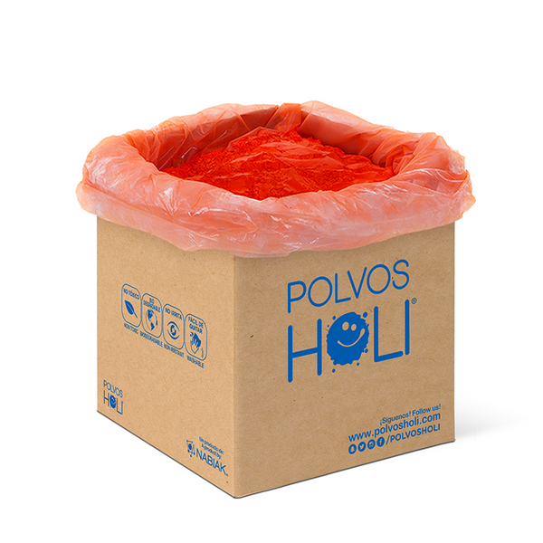 Cubo 25 kg Polvos Holi Original - Rojo