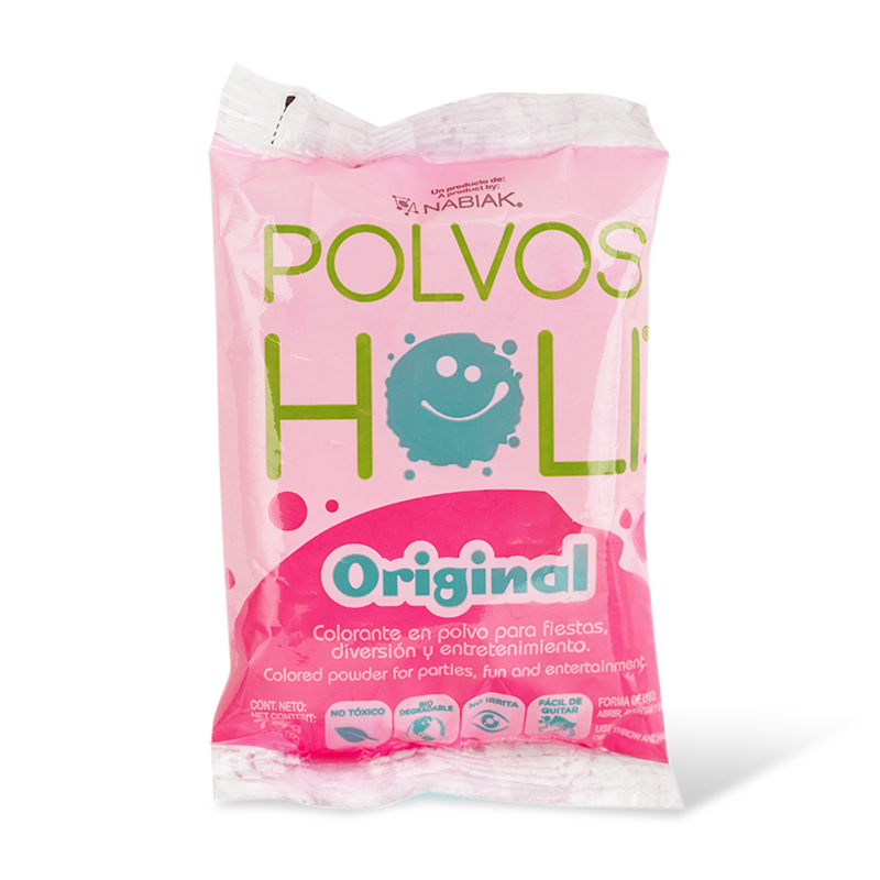 Bolsa individual de 75 g Polvos Holi Original - Rosa