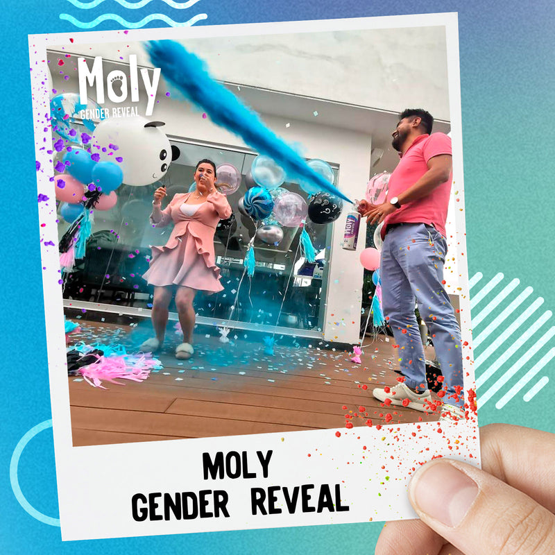 Paquete 2 Disparadores MOLY Gender Reveal Rosa Fresa